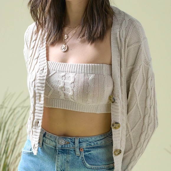 wornbyana | Sweaters | Cardigan Bandeau 